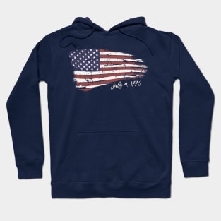 Independence Day 4th of July American Flag 1776 Hoodie